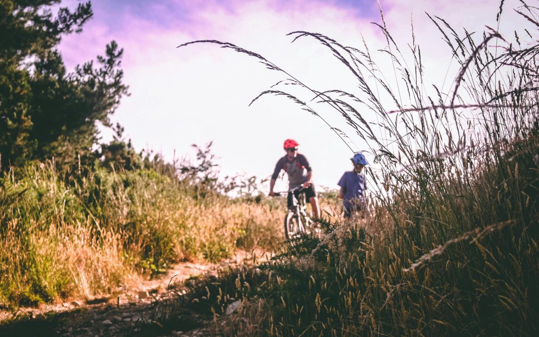 People biking